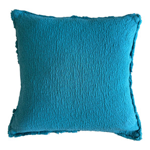 Kissenhülle Jacquard Aqua-Petrol - 48 x 48 cm