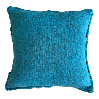 Kissenhülle Jacquard Aqua-Petrol - 48 x 48 cm