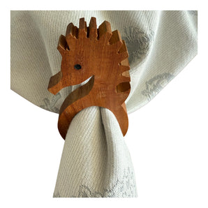 Serviettenringe Seepferdchen (2'er Set) Mangoholz