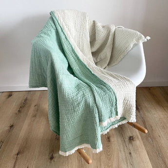 Tagesdecke Minty duplex Mint Offwhite 130 x 180 cm