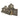 Servietten Ornament Stickerei taupe (4'er-Set) - 45 x 45 cm