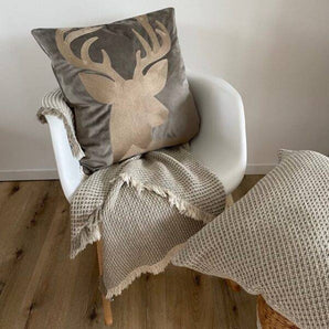 Kissenhülle Big Berzlih - khaki-offwhite - 60x60