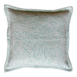 Kissenhülle Koralle Maritime – Farbe Offwhite/Türkis – 50 x 50 cm