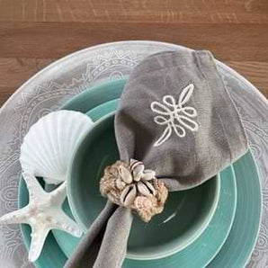 Serviettenringe Muscheln V2 (2'er Set) - Naturfaser