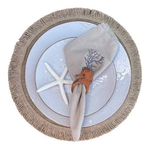 Serviettenringe Seepferdchen (2'er Set) Mangoholz handarbeit