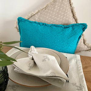 Serviette Jacquard Meer Taupe 45 x 45 cm