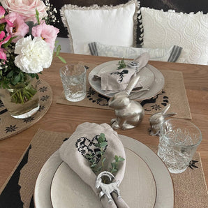 Serviettenringe Steinbock silber matt (2’er Set)