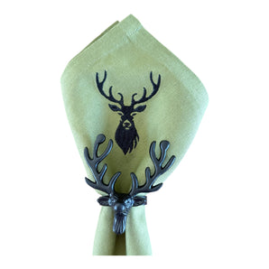 Serviettenringe Hirsch schwarz (2’er Set)
