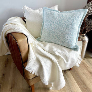 Tagesdecke Farni Jacquard Offwhite - 145 x 200 cm