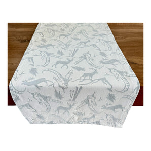 Tischläufer Jacquard Alpenchic Steinbock - Taupe-Grau - 45 x 150 cm
