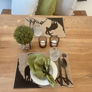 Tischset Jute natur - Steinbock Mountain - 45x30cm
