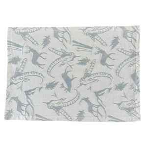 Tischset Alpenchic Steinbock - Taupe-Grau - 50 x 35 cm